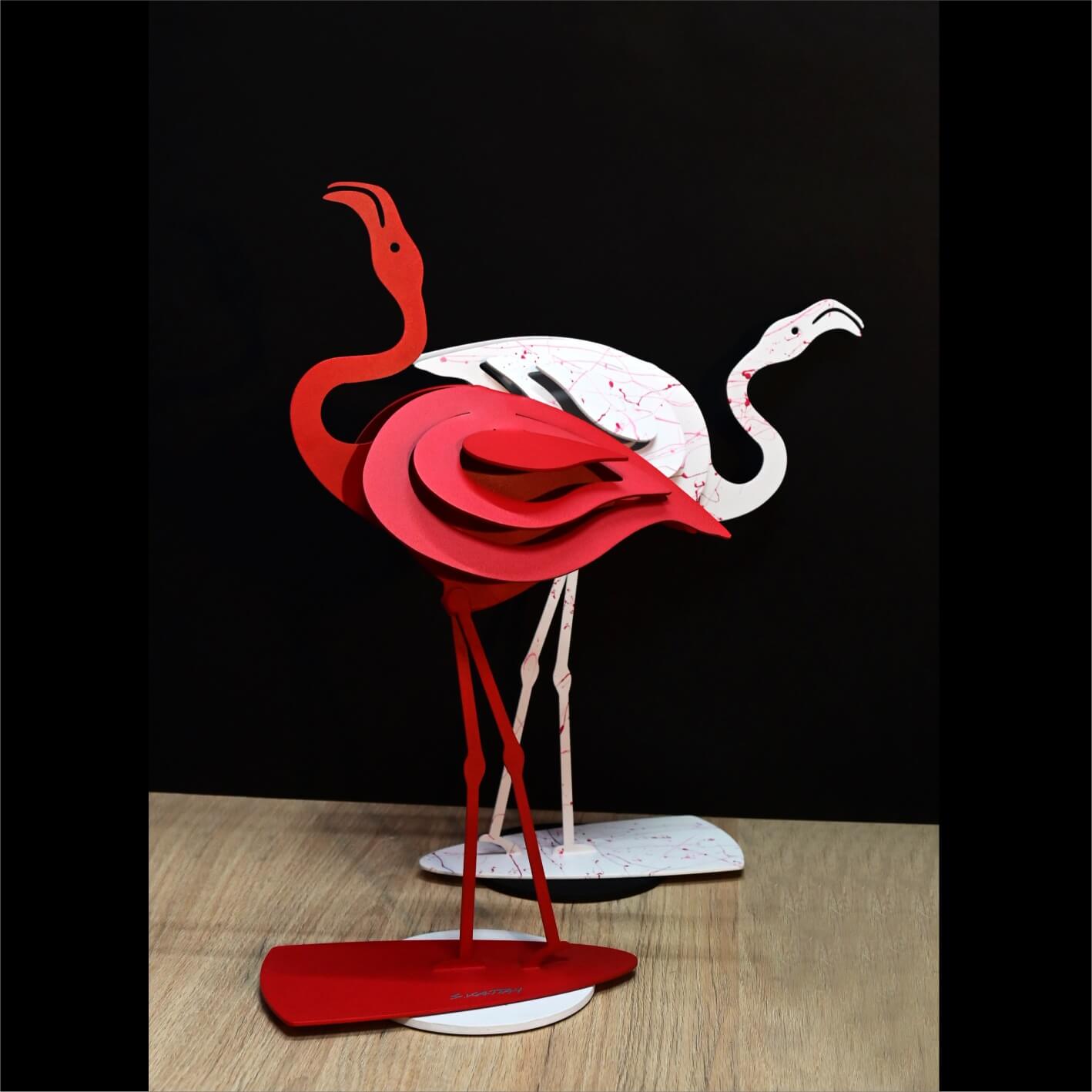 Flamingos Blanco y Rojo