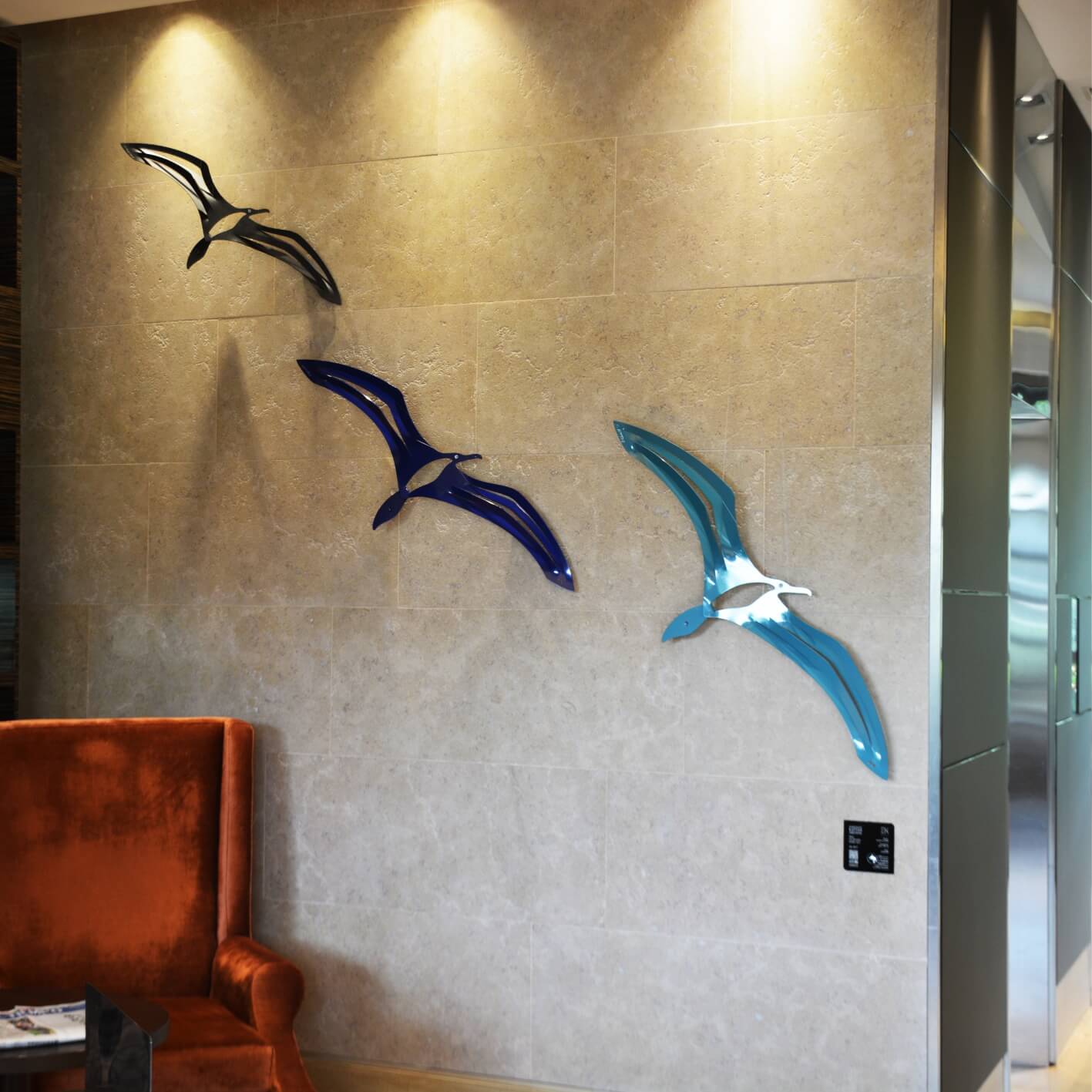 Gaviotas de Pared Inox. y Azules