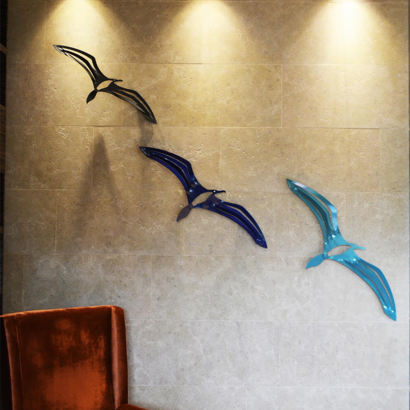 Gaviotas de Pared Inox. y Azules