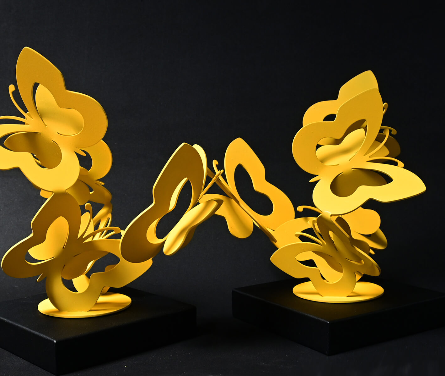 Mariposa Amarilla sobre Base Negra