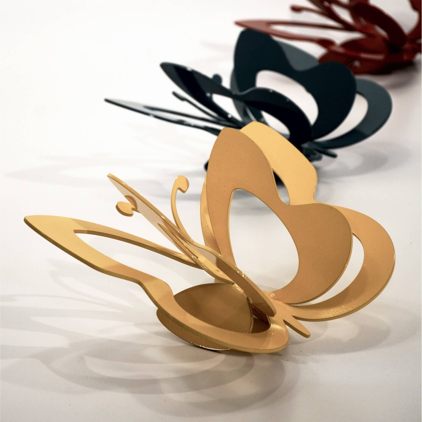 Mariposas de Mesa Amarilla, Azul y Roja