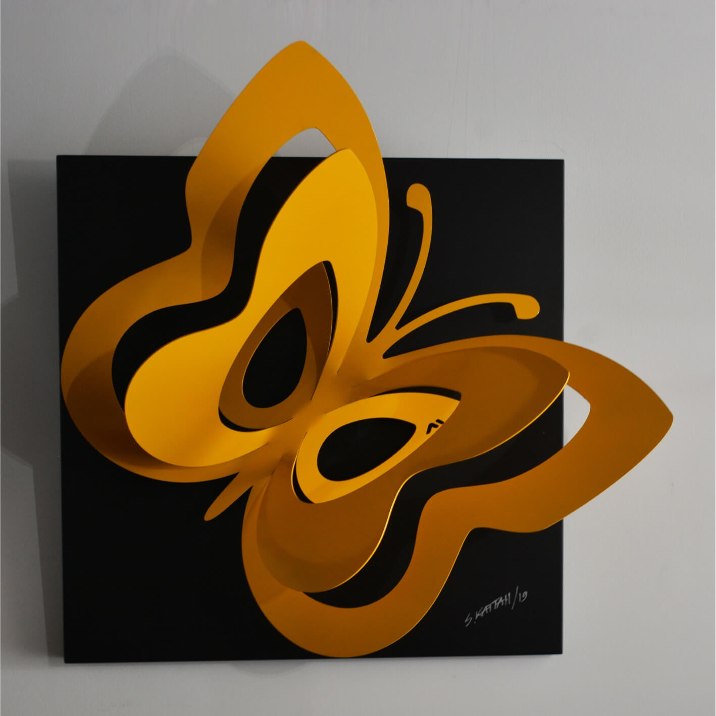 Mariposa de Pared Amarilla