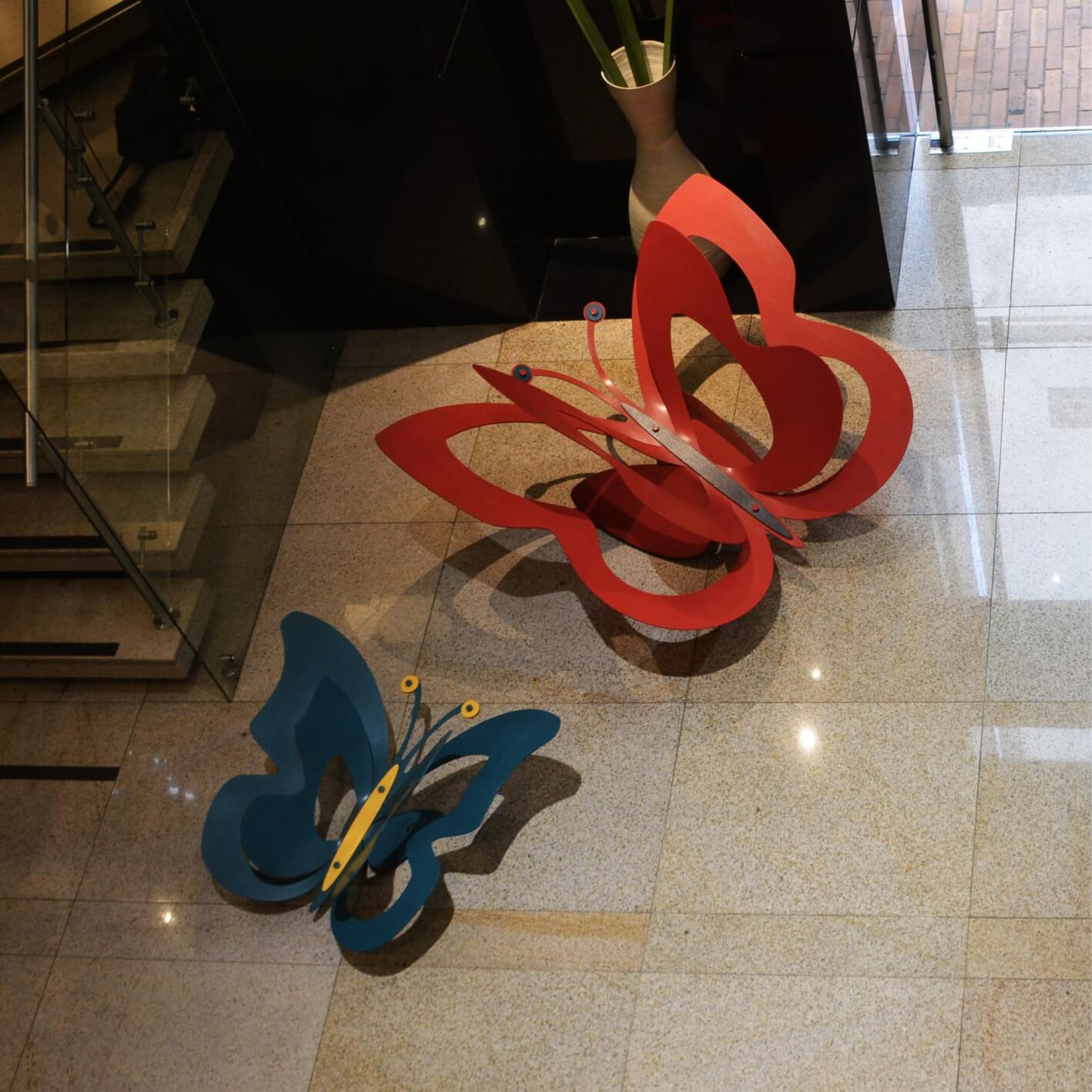 Mariposas Grandes Azul y Roja