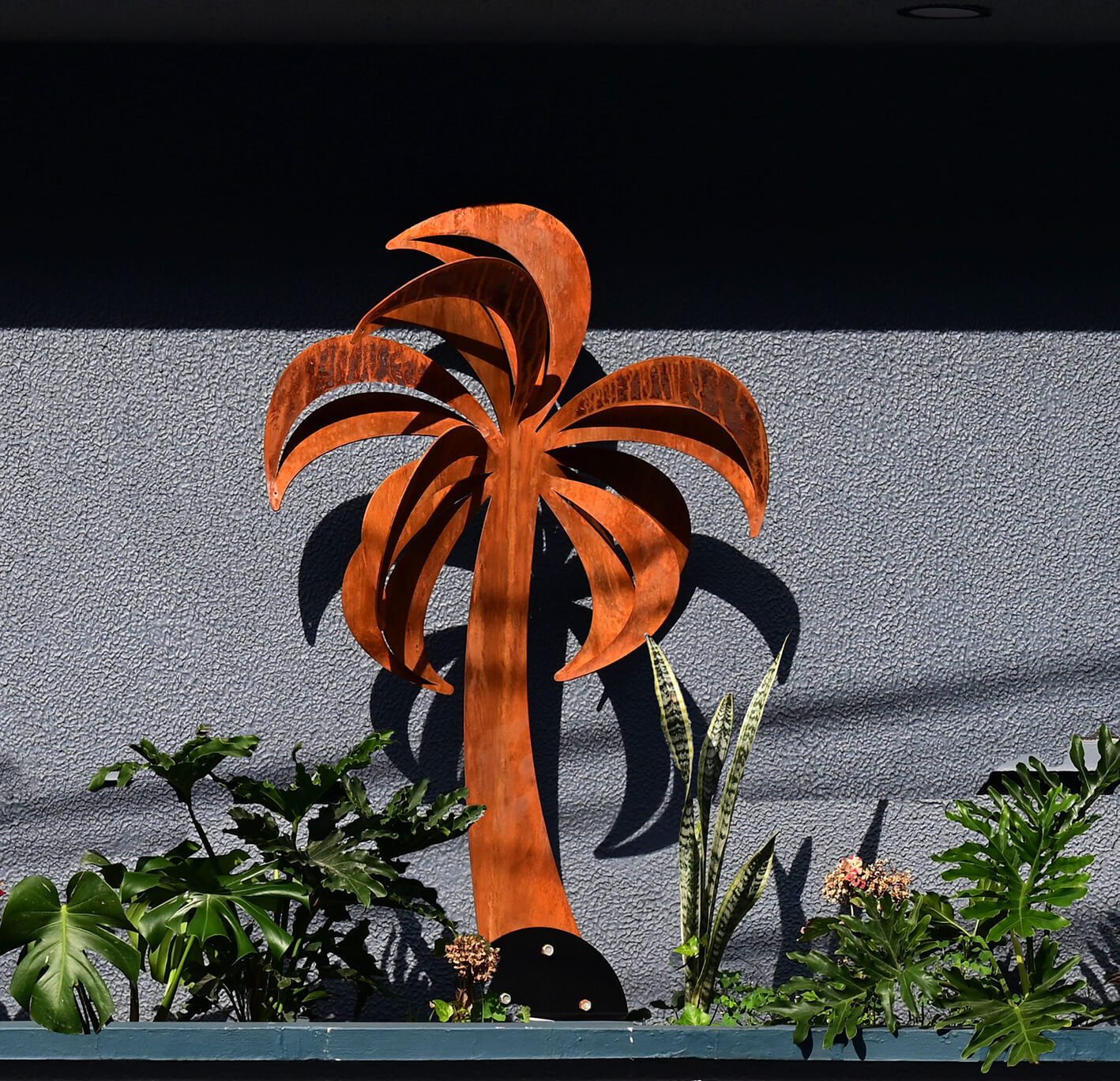 Palma en Acero Crudo (Óxido)