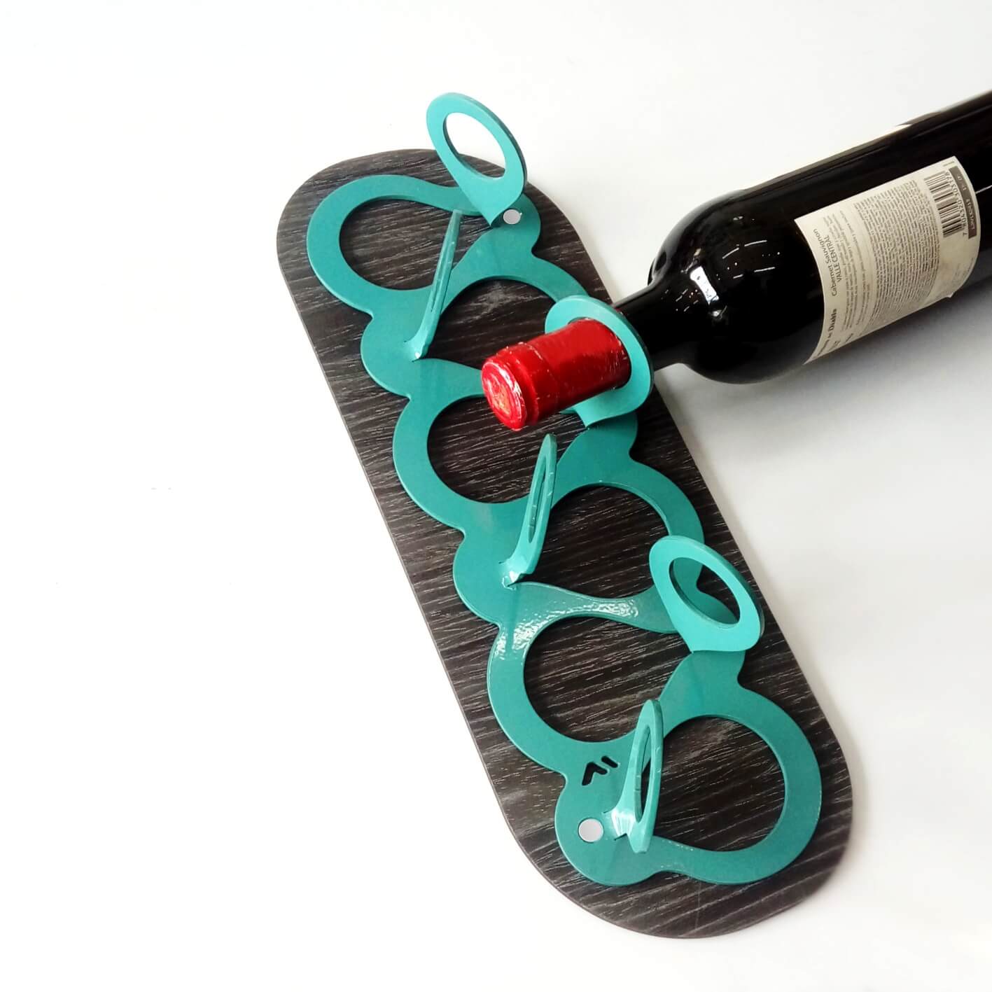 Portabotellas Vertical de Pared Turquesa