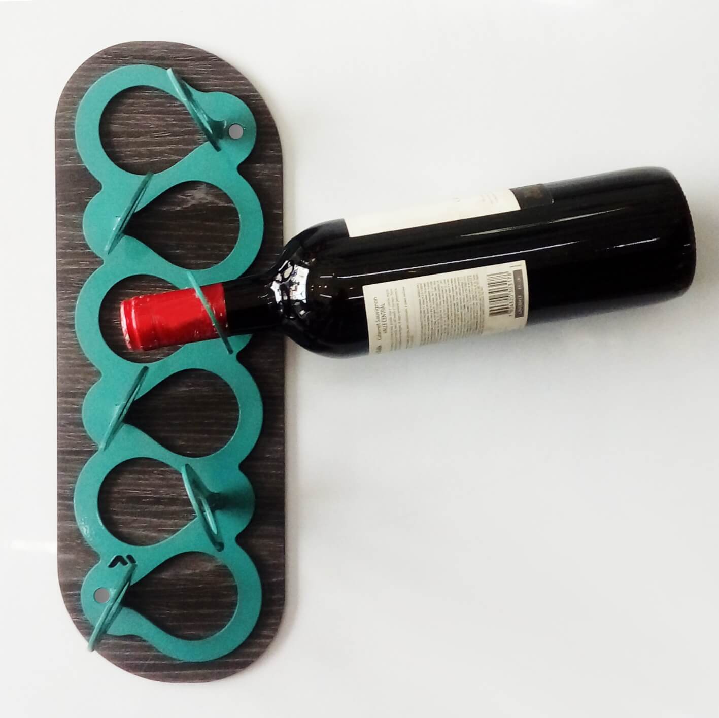 Portabotellas Vertical de Pared Turquesa