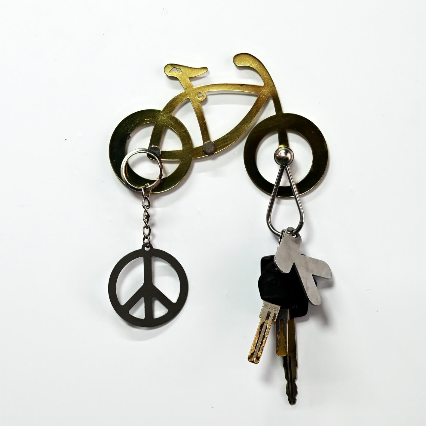 Portallaves Bici Dorado