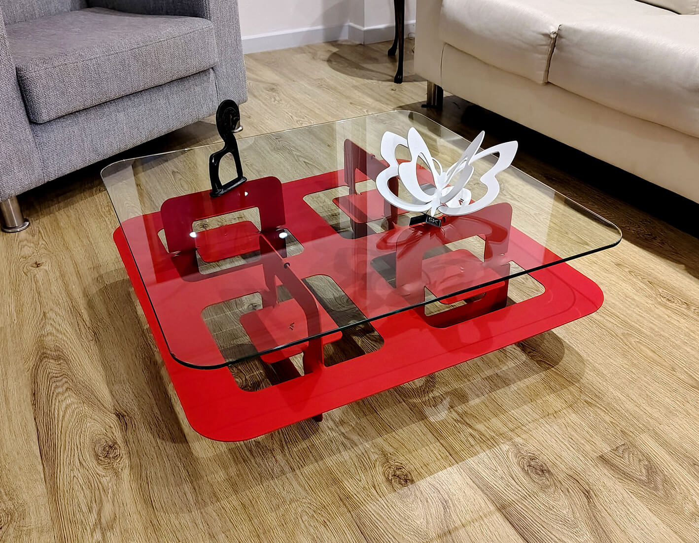 Mesa de Centro Square Roja