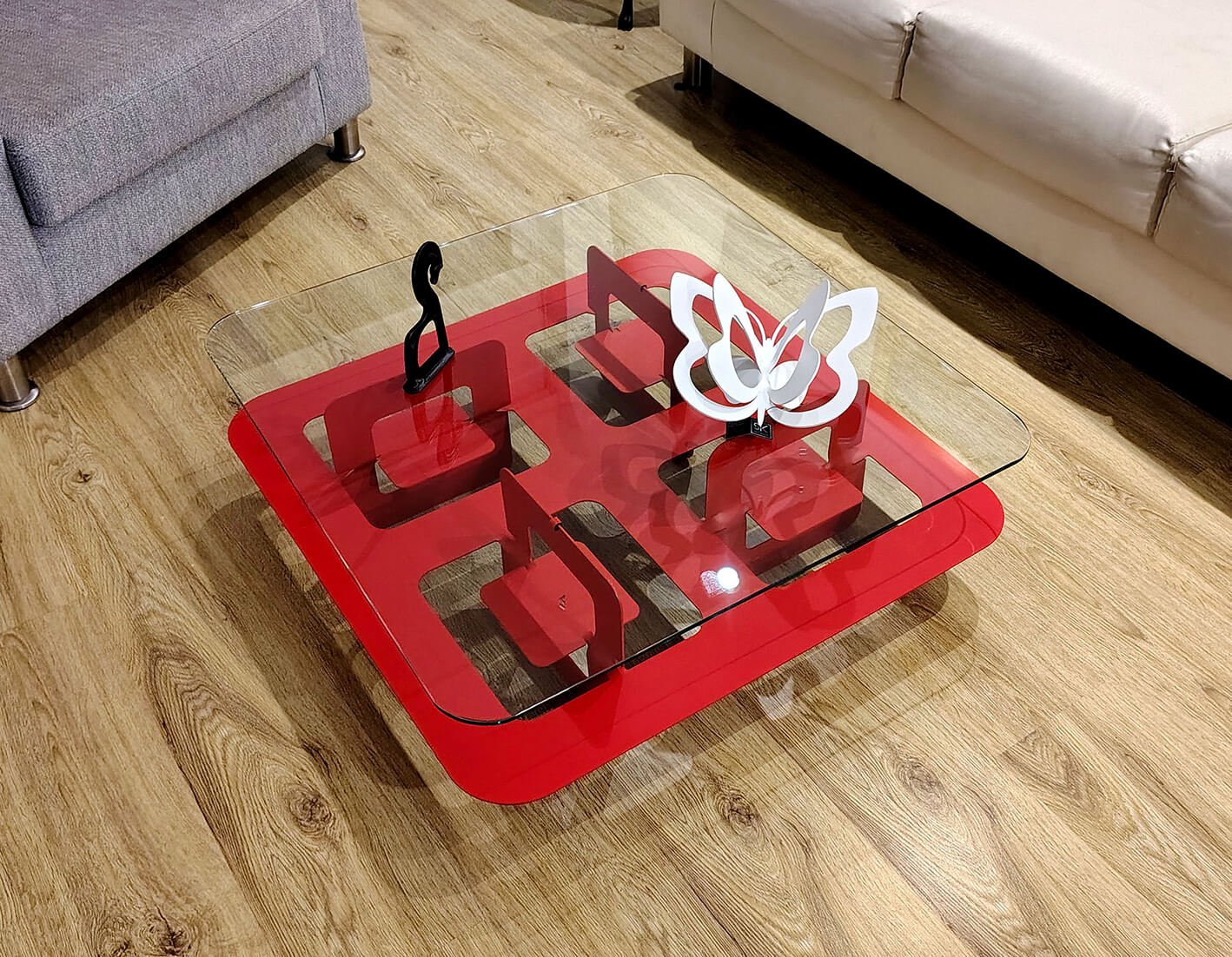 Mesa de Centro Square Roja