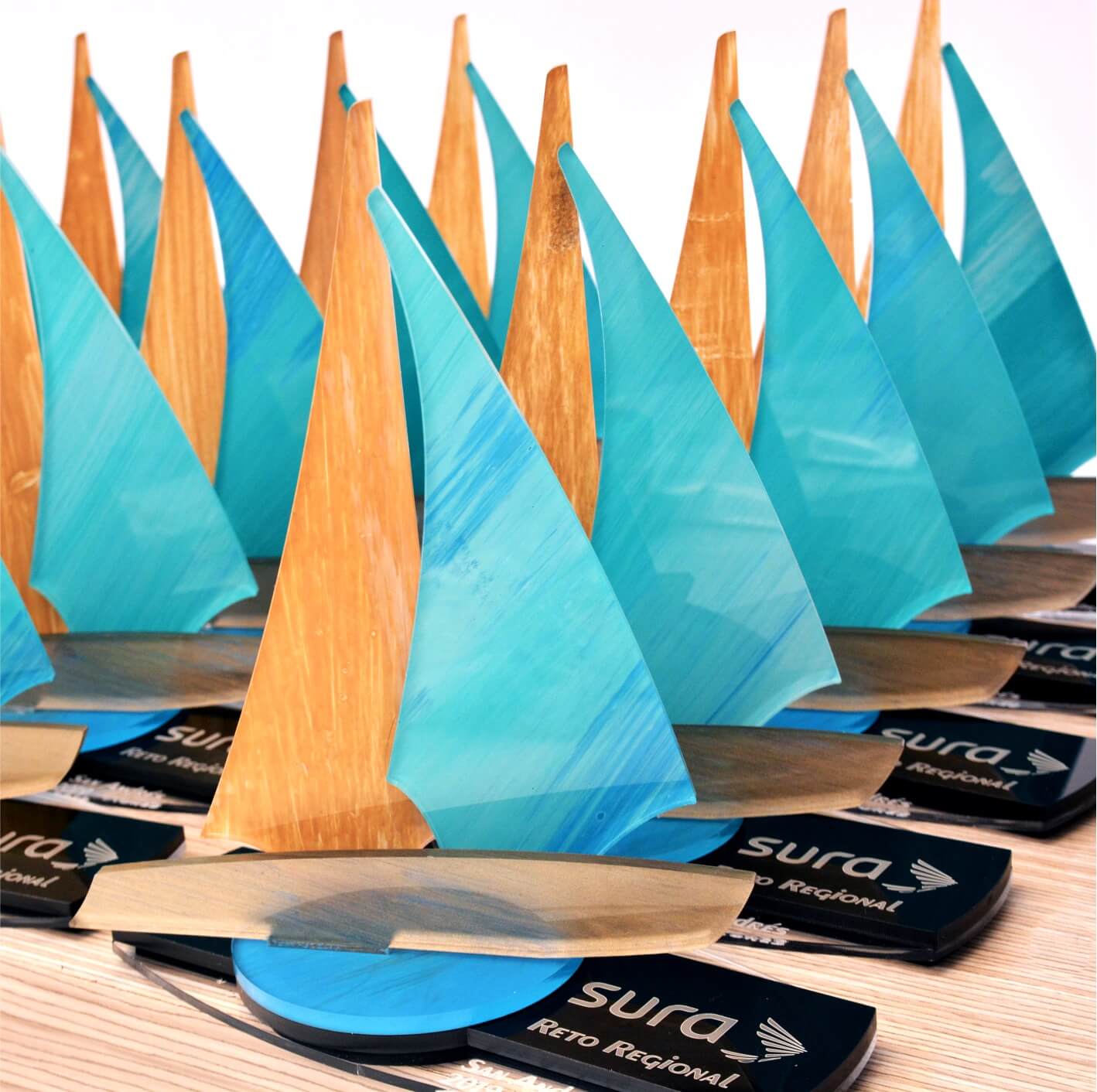 San Andrés Veleros Azul y Naranja