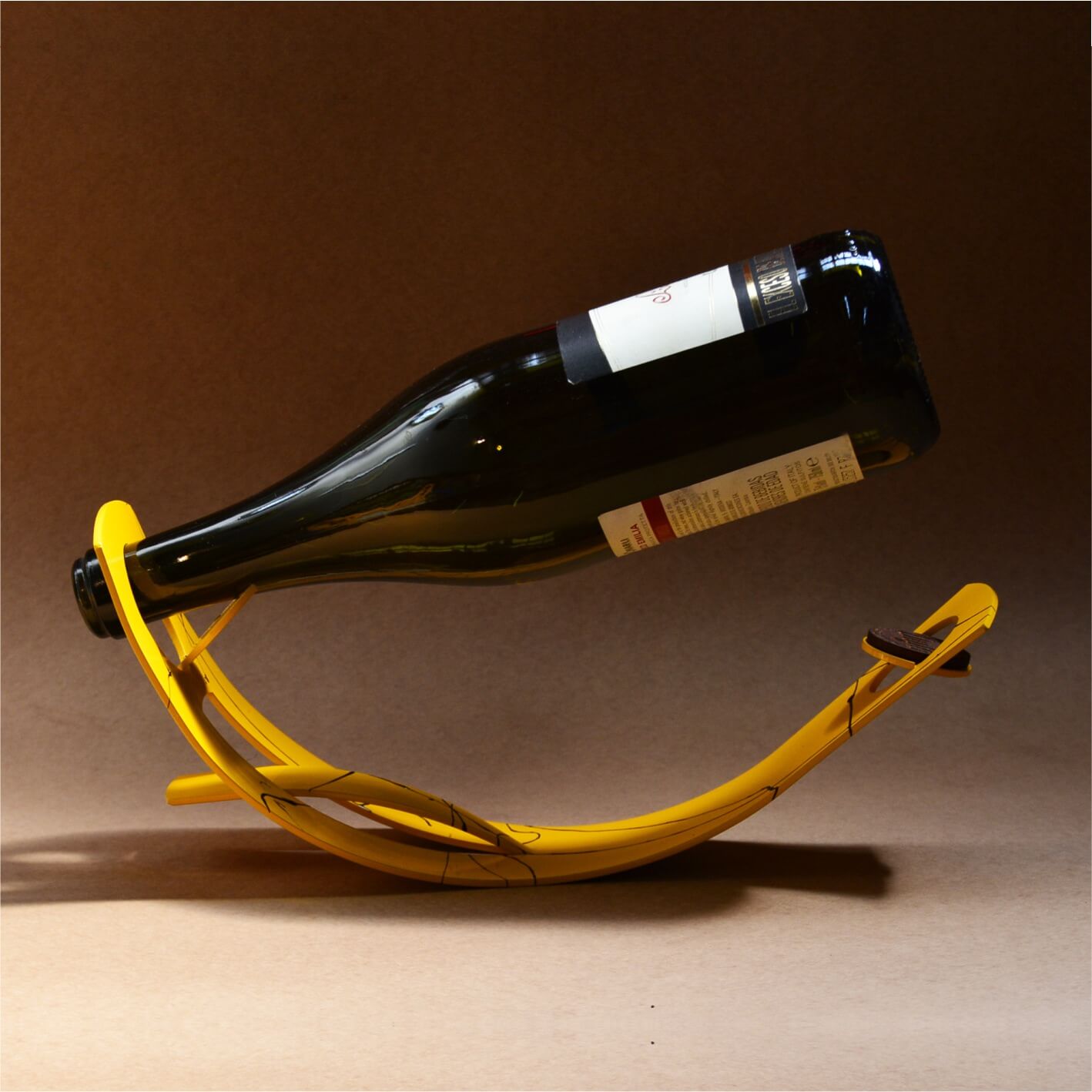 Portabotella Amarillo con Salpicaduras Negras Dufo