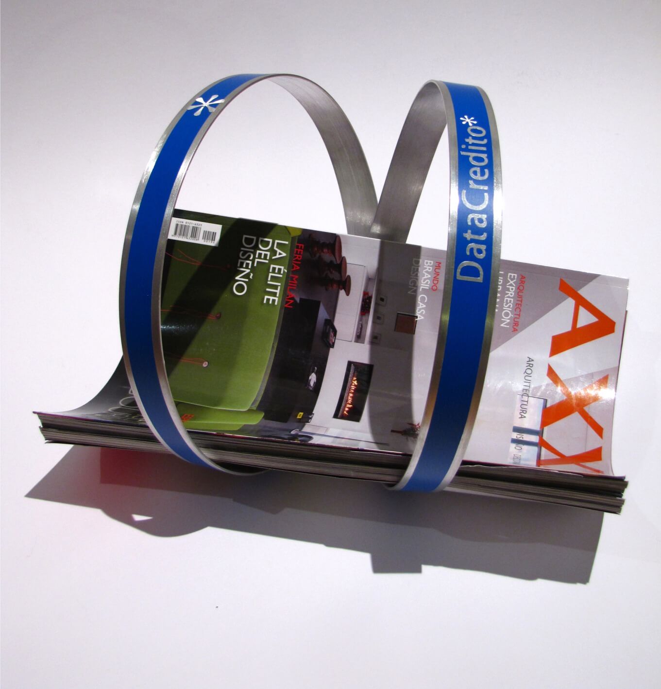 Revistero Datacrédito Azul y Crudo